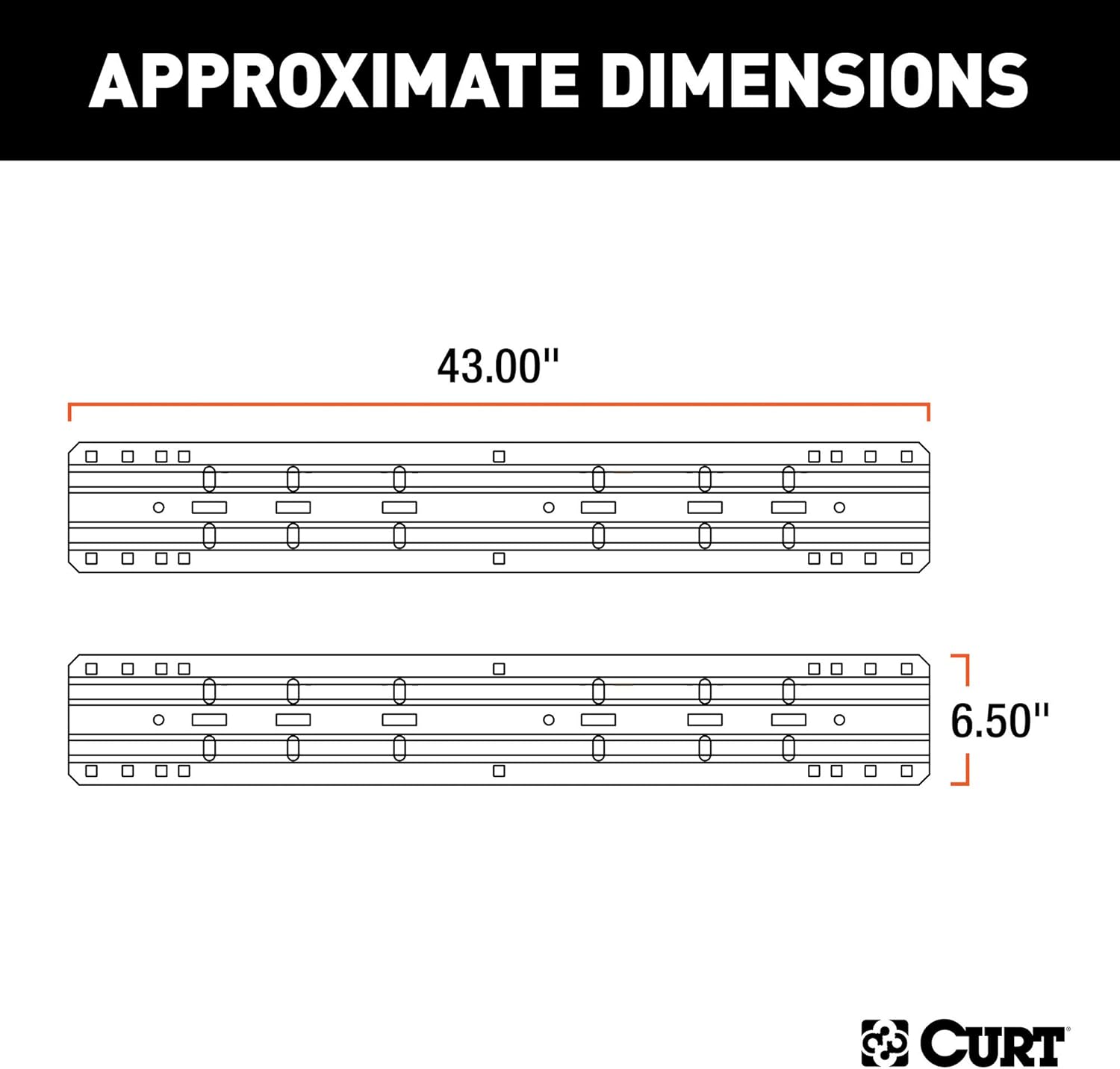 5th Wheel Hitch Rails, Carbide Black, 25,000 Pounds T456299