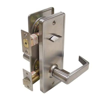 Brushed Chrome Interconnected Lock with Lever B795924