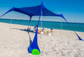 Beach Tent Pop Up Canopy Sun Shelter UPF50+ Lightweight Outdoor Shade with Ground Pegs and Stability Poles Y670841