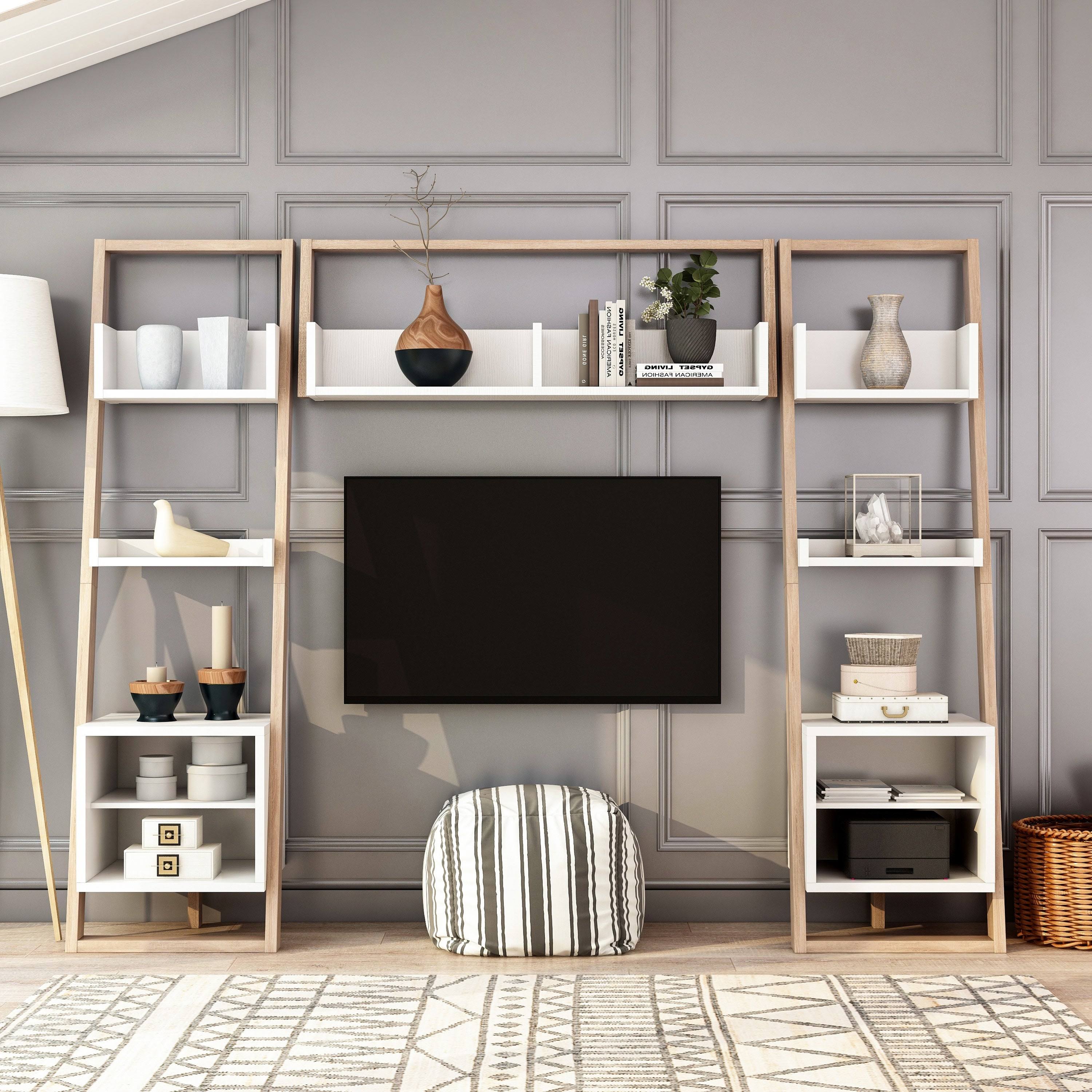 Natural White Entertainment Center T290856