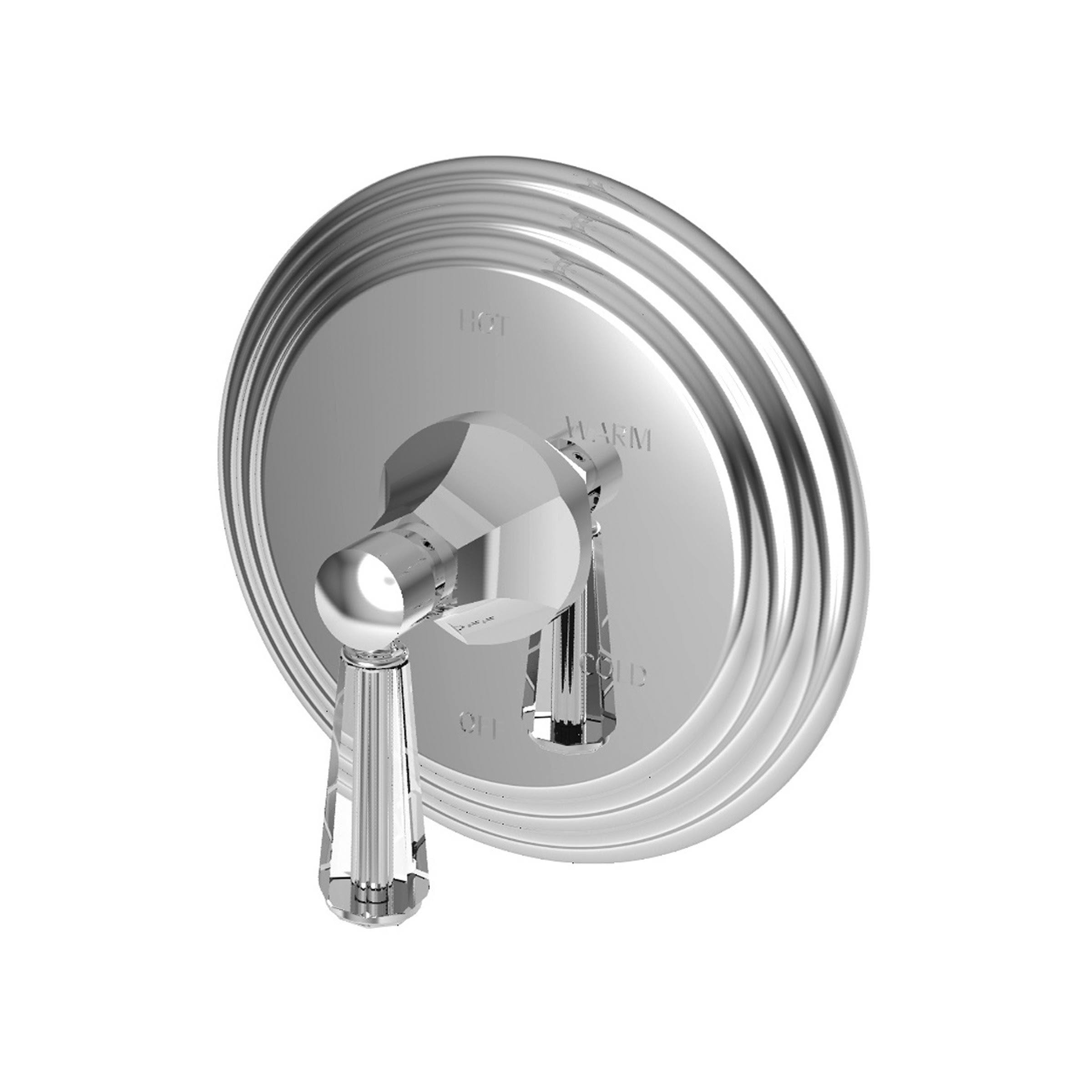 Weathered Copper Shower Trim Plate with Crystal Lever Handle M45365