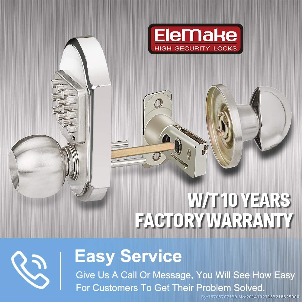 Keyless Entry Deadbolt Stainless Steel Digital Code Keypad Door Knob Weatherproof Pack of 2 T582