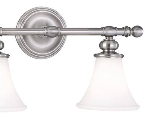 2 Light Bath Bracket, Satin Nickel U1325
