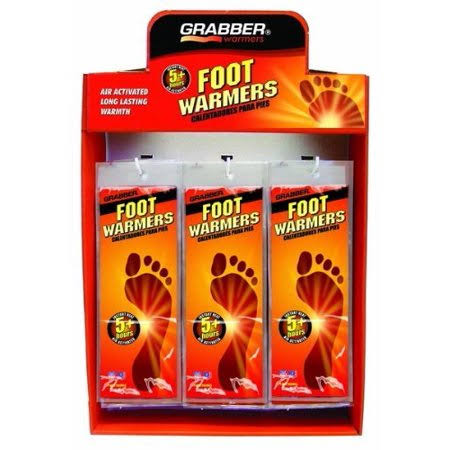 Black Foot Warmer Insole Display, 36 Med/Large (Pack of 1) N2353