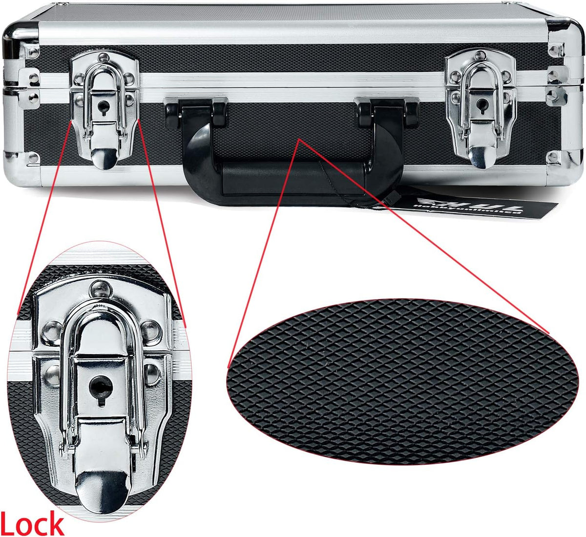 18in Two-Tone Aluminum Case with Pluck Foam Interior, Pack of 2 D927881