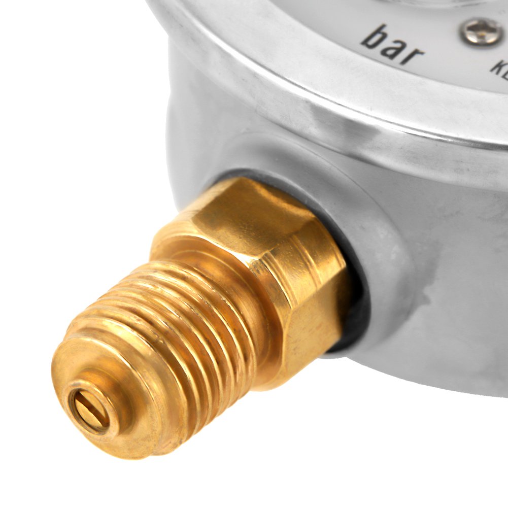 0-250Bar 0-3750PSI G1/4 63mm Mini Dial Pressure Gauge, Pack of 2 W9064