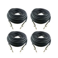 4Pcs 25 Feet 1/4 to 1/4 Speaker Cables, 12 Gauge 2-Conductor Heavy Duty Audio Cord U183