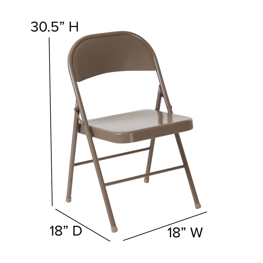 4 Pack Beige Metal Folding Chair X143871