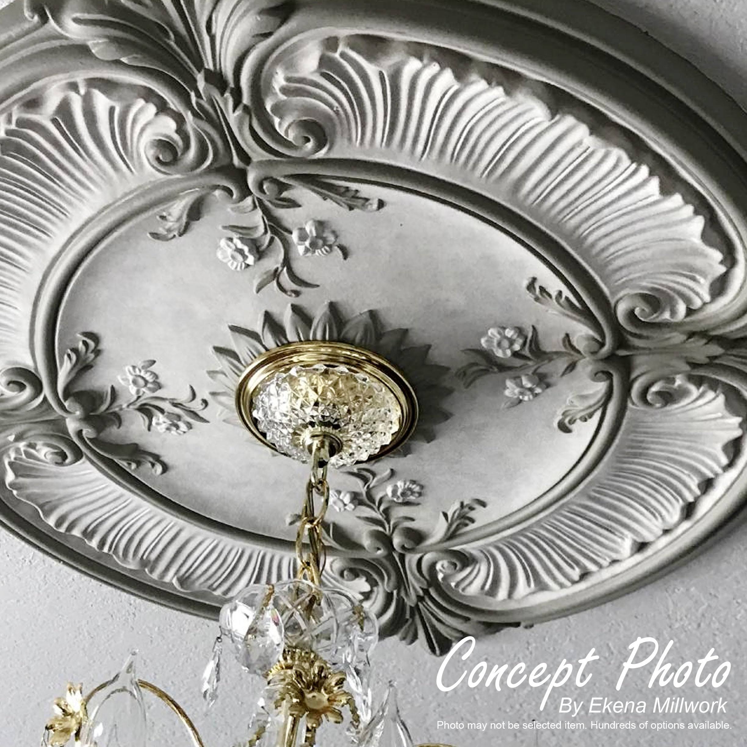 Hand-Painted Gold Ceiling Medallion L1614