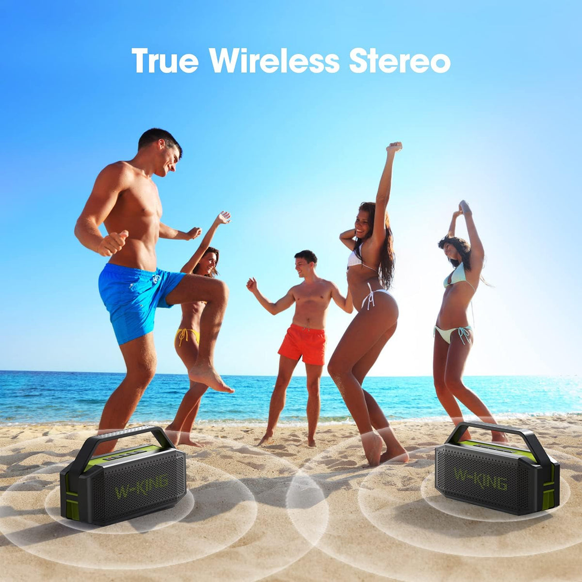 60W Waterproof Portable Bluetooth Speaker with Built-in Handle I5548