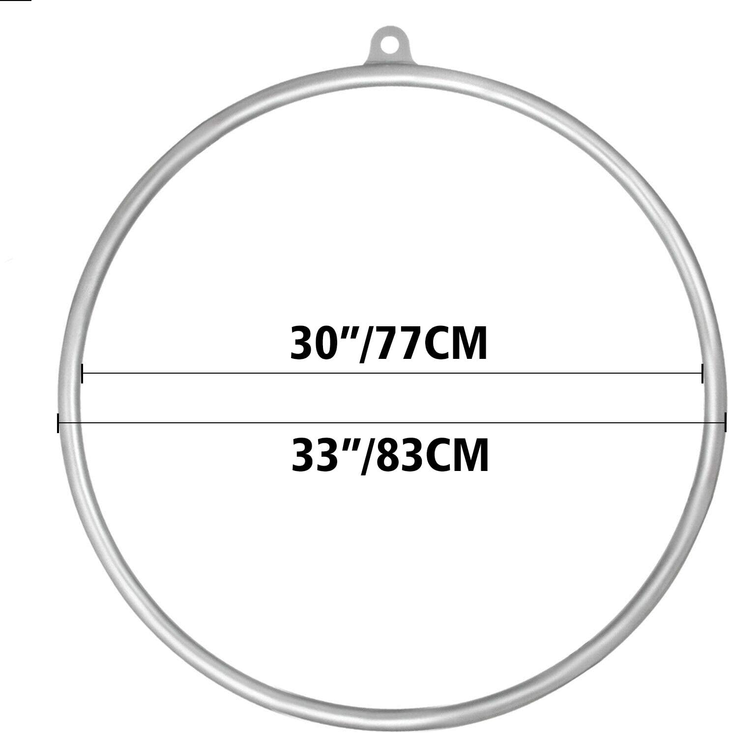 Silver Stainless Aerial Hoop with Accessories Q41339