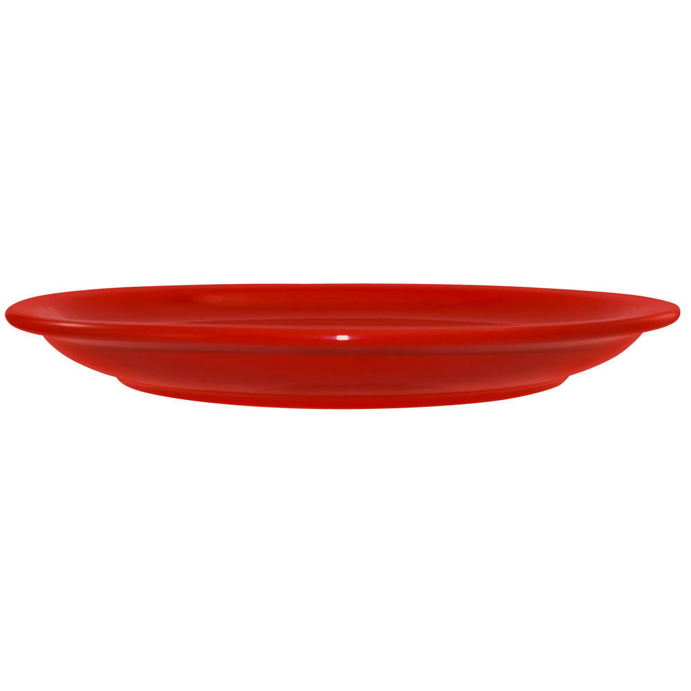 Crimson Red Stoneware Narrow Rim Plate - 36/Case G3548