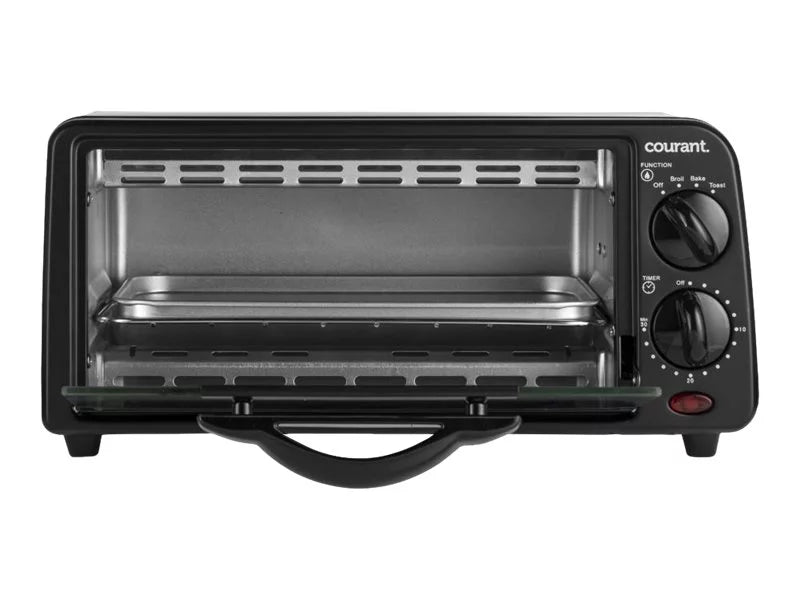 2 Slice Compact Toaster Oven with Bake Tray and Toast Rack, Black S6602