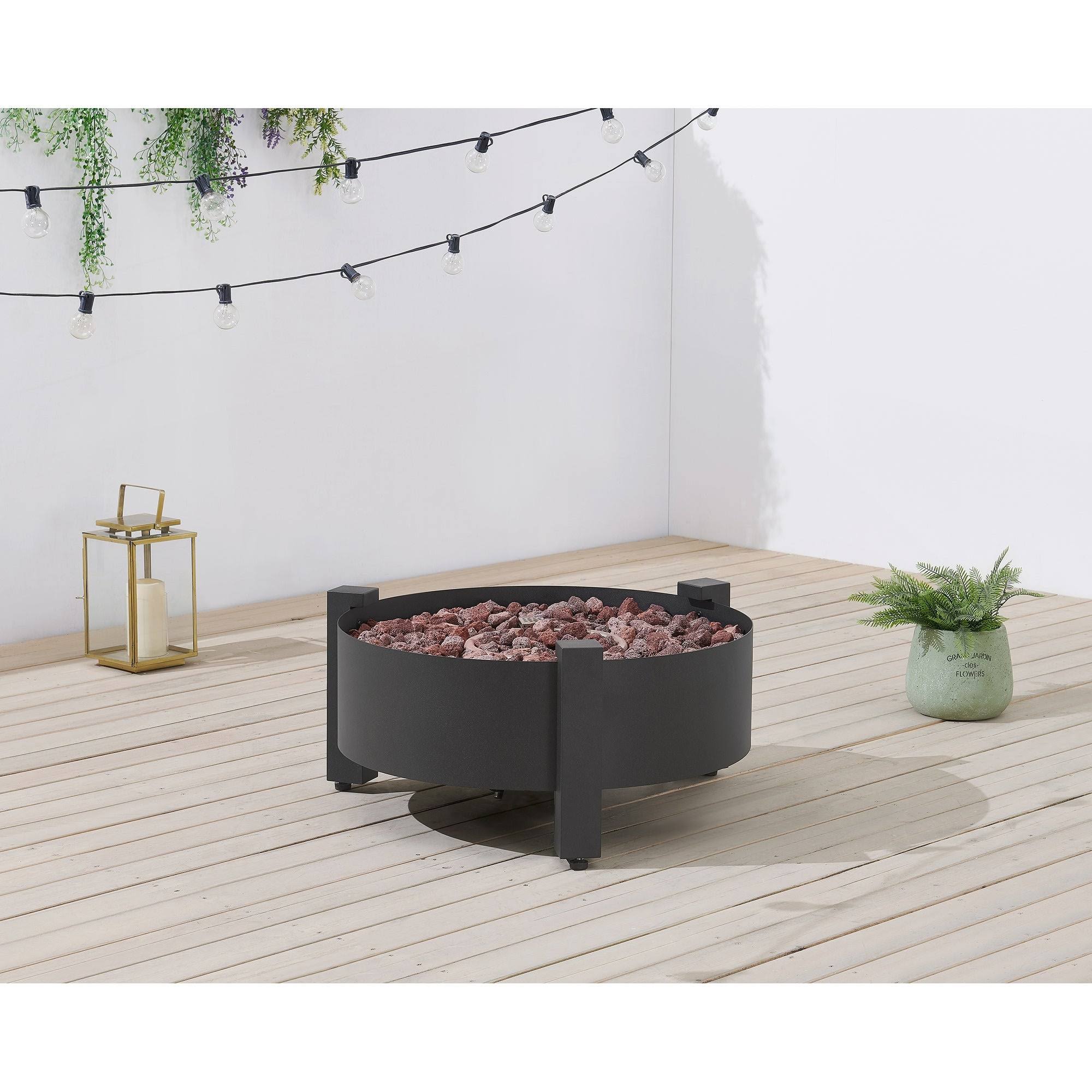 Dark Charcoal Round Fire Pit S60279