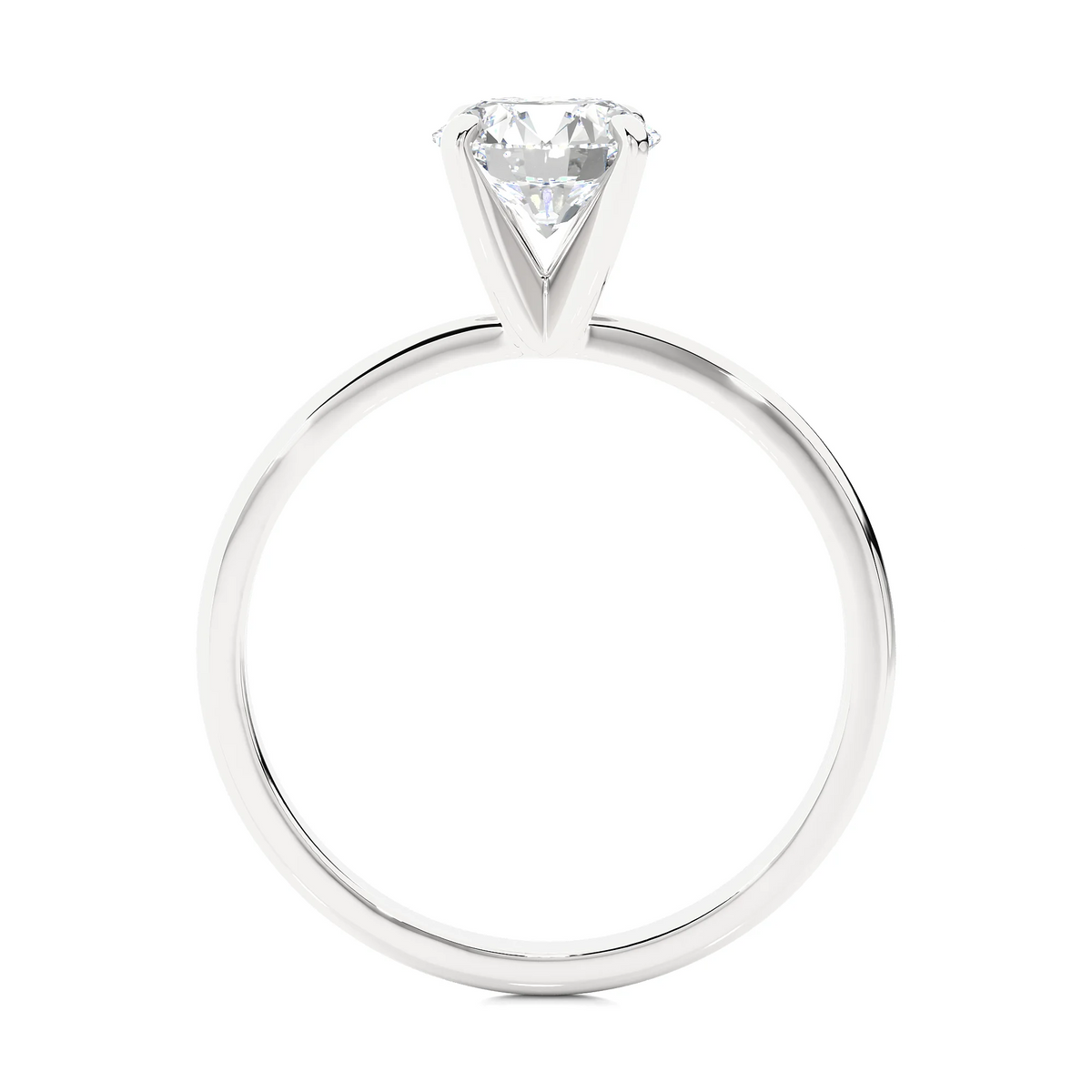 Lab Grown Diamond Solitaire Engagement Ring in 14k White Gold E532673