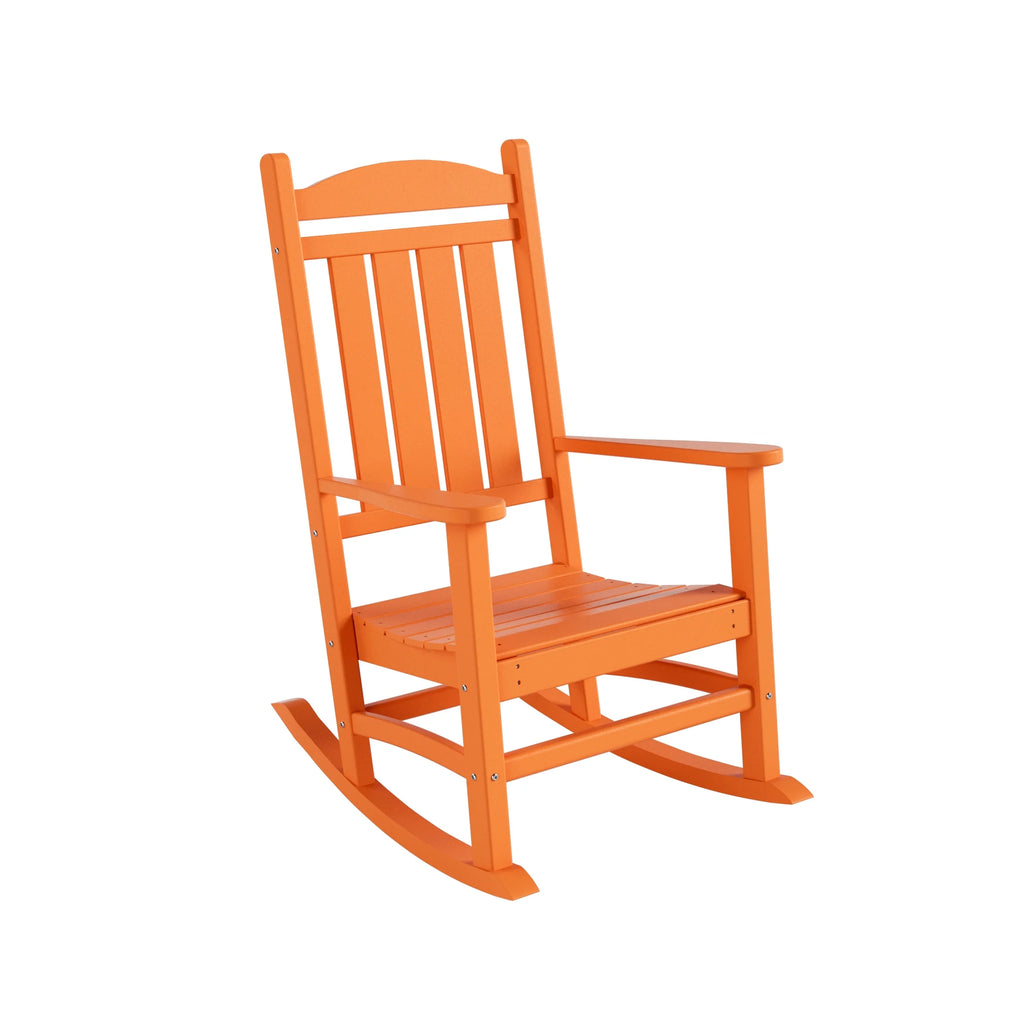 Orange Outdoor Rocking Chair with Round Side Table G11117
