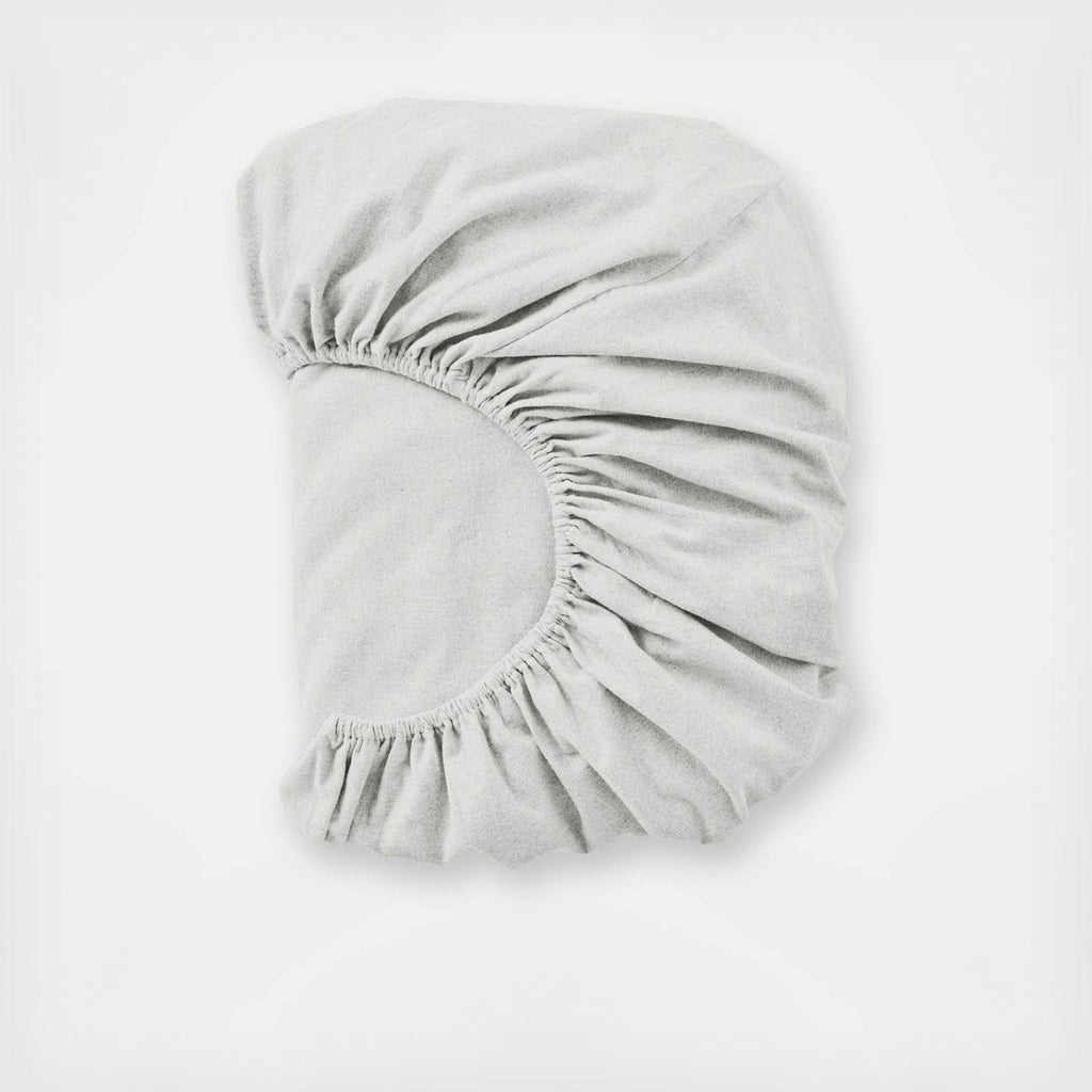 Alpine White Organic Flannel Fitted Sheet F1680