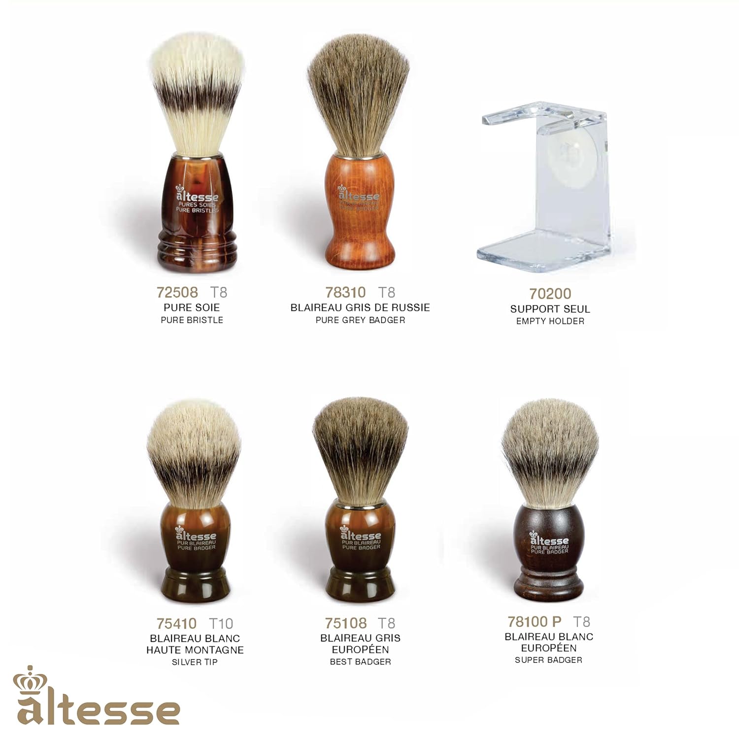 High Mountain White Badger Shaving Brush I240