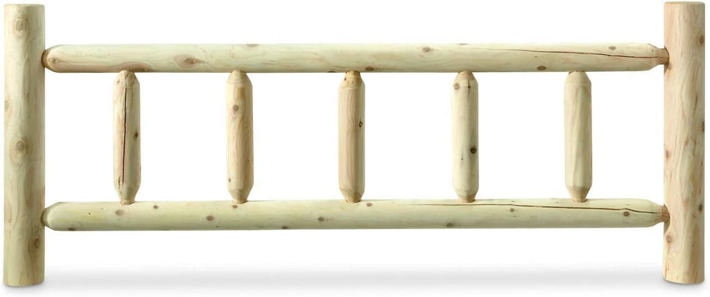 Cedar Log Queen Bed with Headboard and Footboard U5041