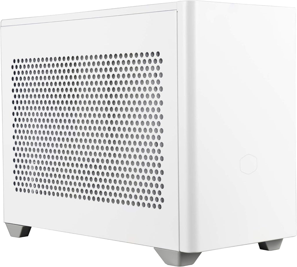 White Mini ITX Computer Case with Tempered Glass Side Panel V671