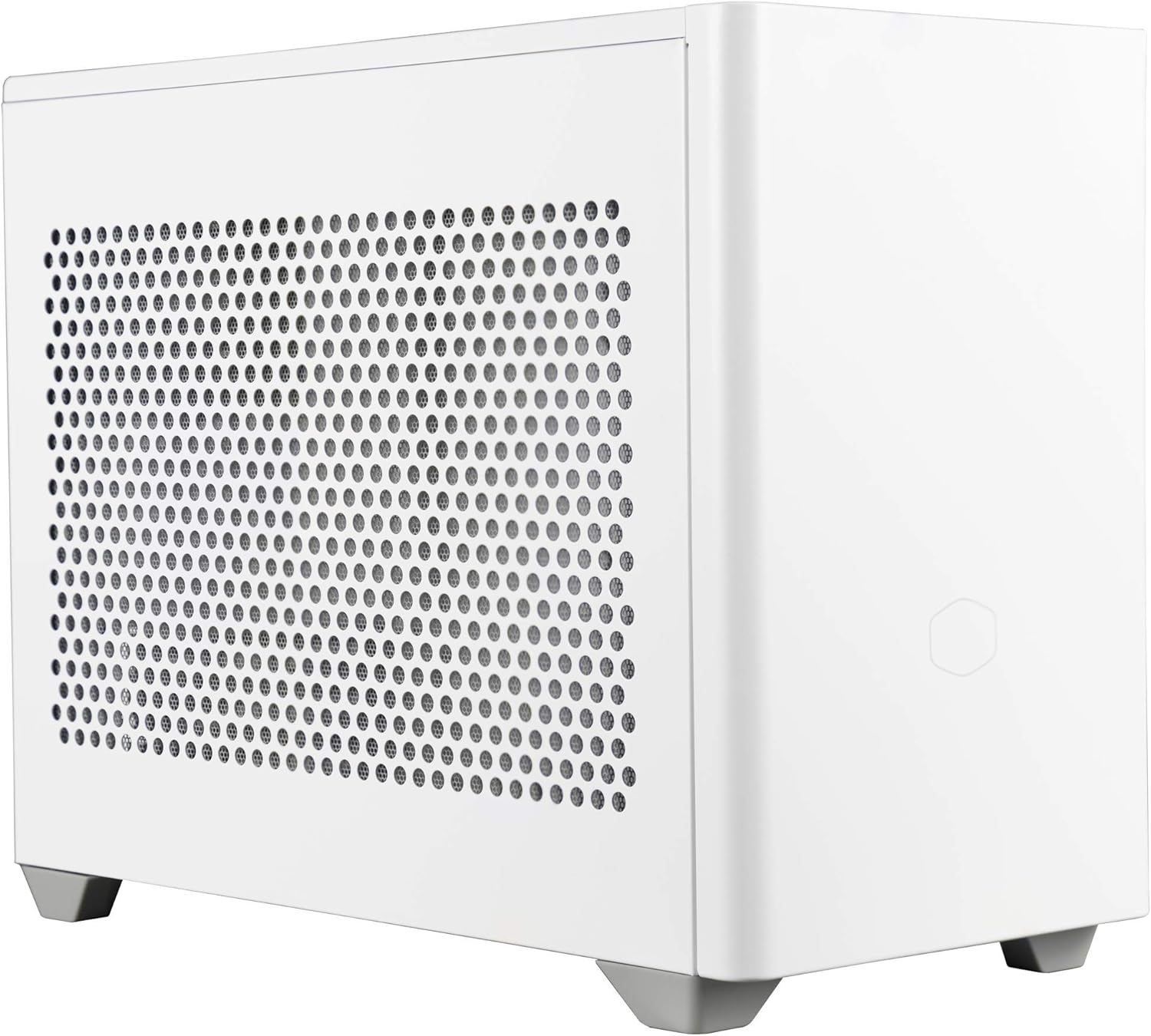 White Mini ITX Computer Case with Tempered Glass Side Panel V671