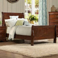 California King Solid Wood Sleigh Bed O6036