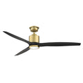 Brushed Bronze LED Ceiling Fan with Light V75165
