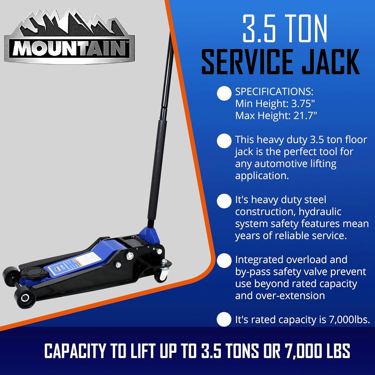 3.5 Ton Heavy Duty Steel Service Jack C88710