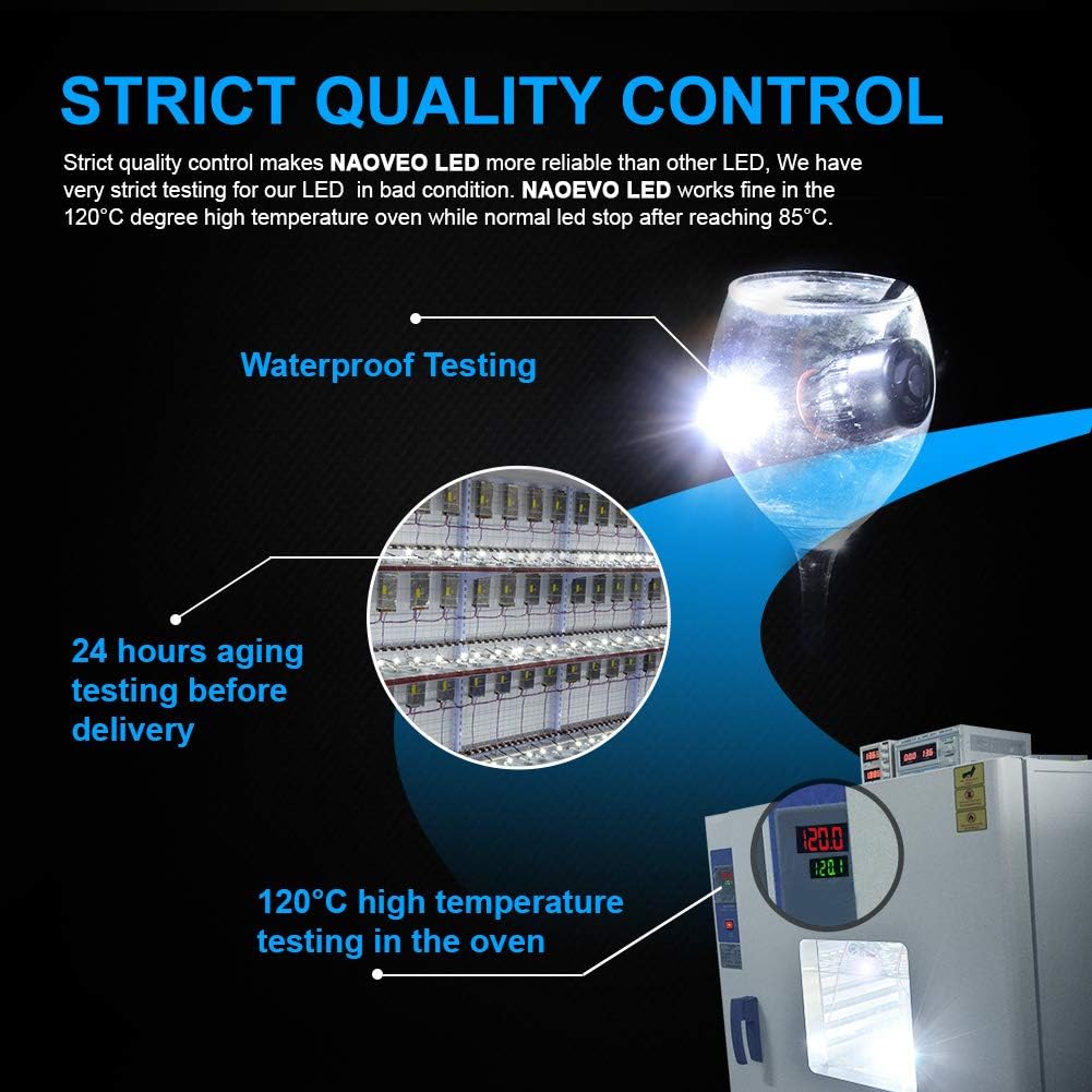 LED Headlight Bulbs Kit, High/Low Beam Combo, 2 Sets, 60W 7600LM 6000K Cool White C1176