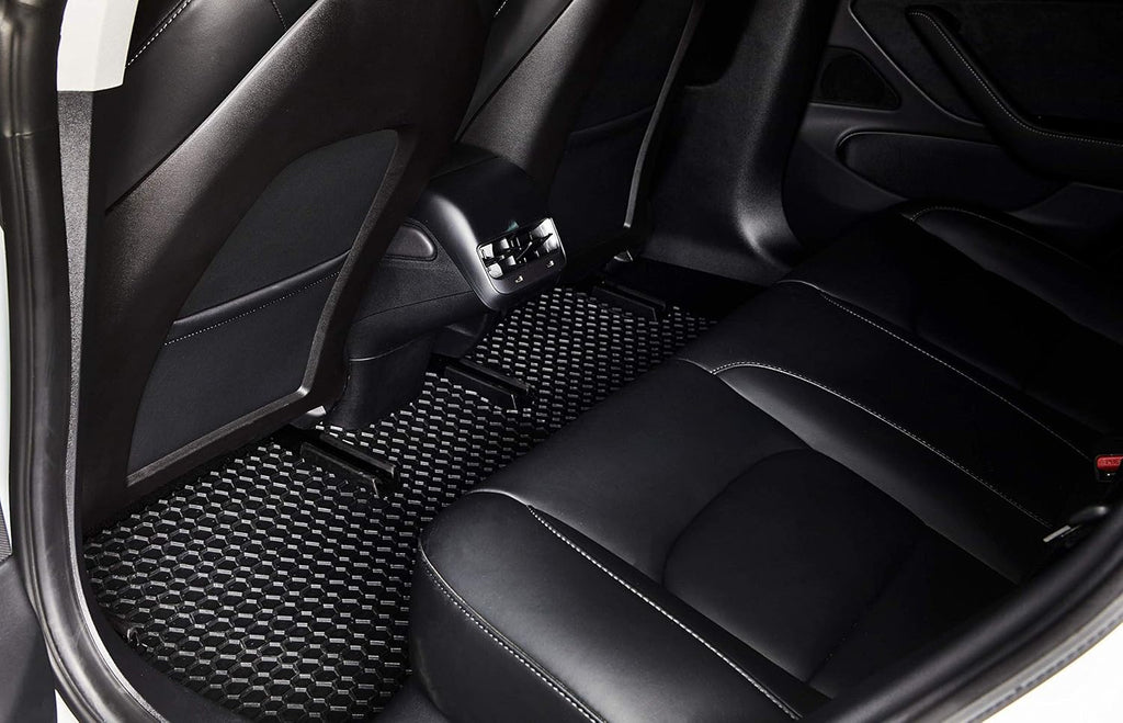 Black Rubber All Weather Floor Mats for 8 Seater Honda Odyssey 2011-2017 Z80479