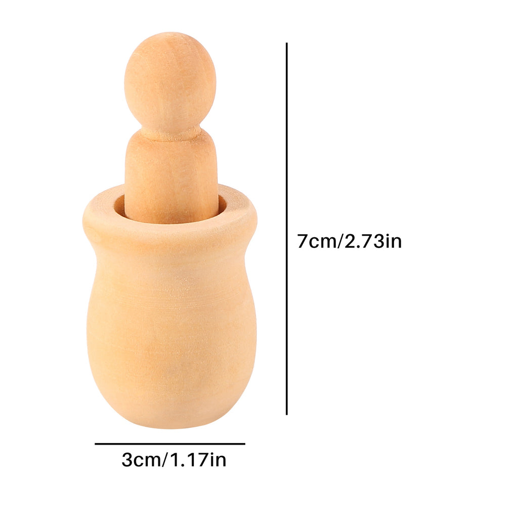 Unfinished Wooden Peg Nesting Dolls U941