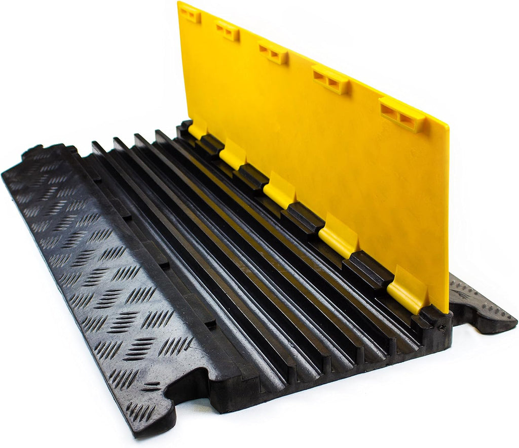 5 Channel Rubber Cable Protector Ramp, Qty:2 W47852