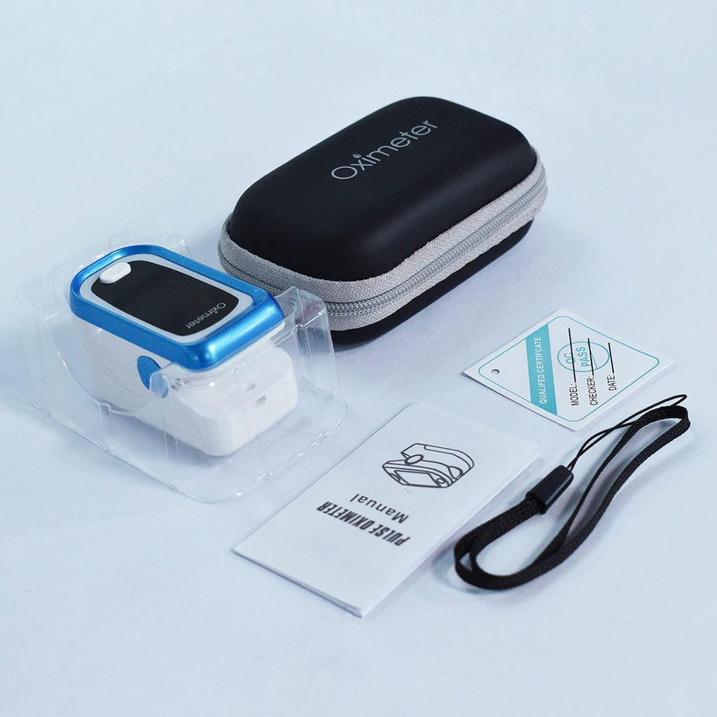 Blue Pack of 2 Portable Oxygen Monitor with OLED Display N9577