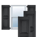 Black Western Red Cedar Raised Panel Shutters Per Pair P32158
