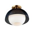 1 Light Flush Mount Black/Satin N5539