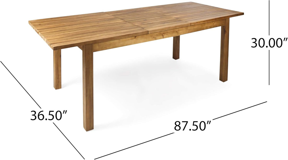 Teak Finish Acacia Wood Outdoor Dining Table I66048