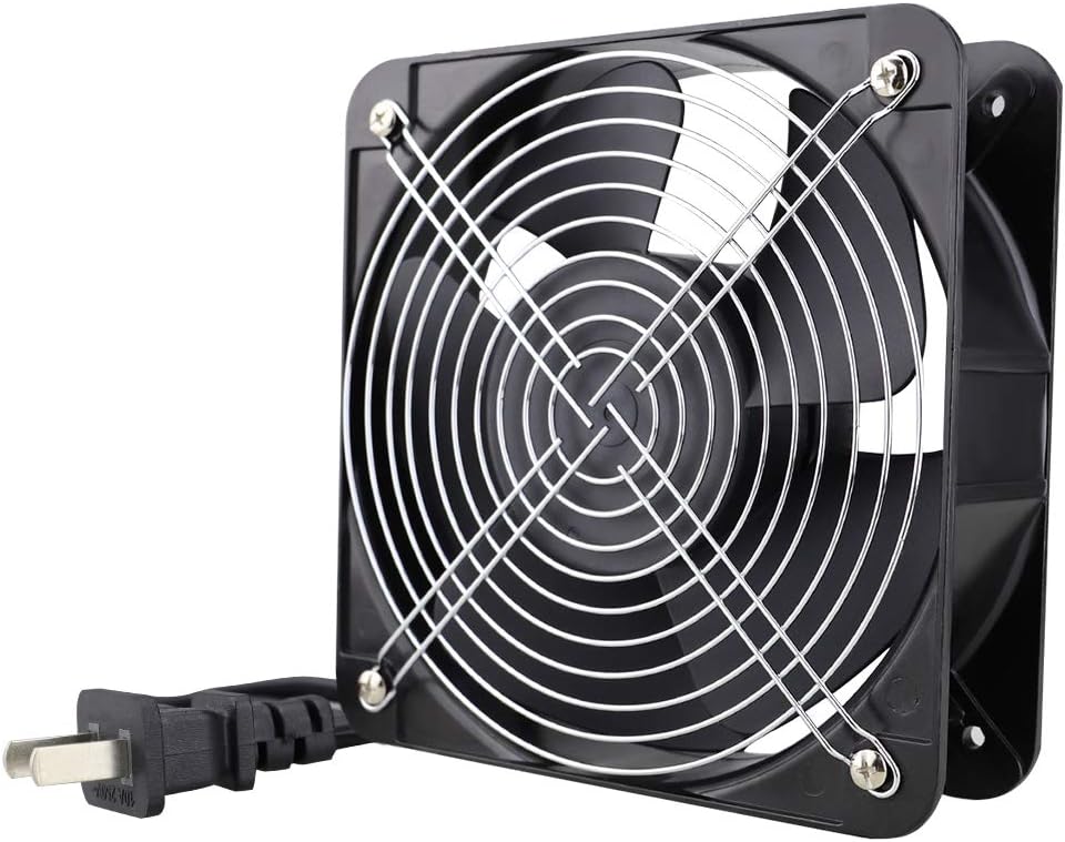 200mm x 60mm Dual Ball 110V 120V Industrial Cooling Fan Pack of 2 L1506