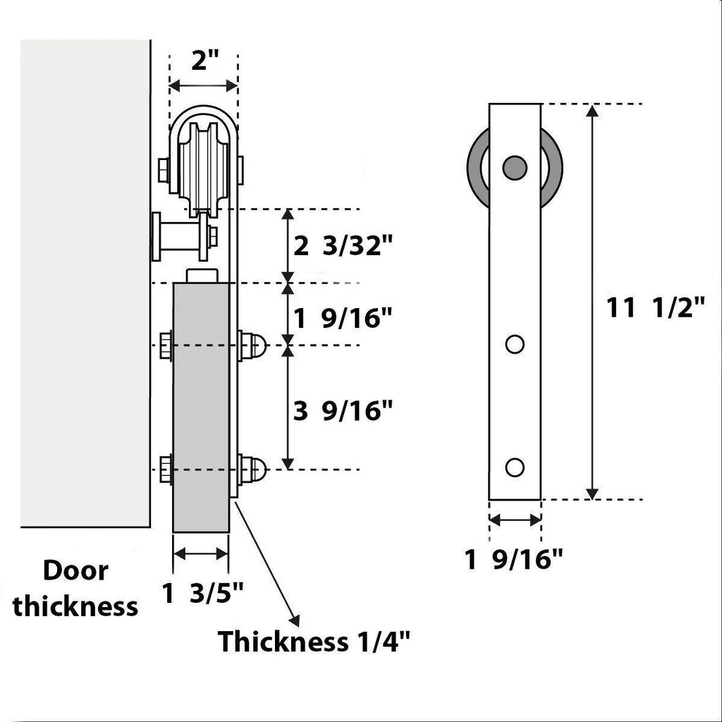 Barn Door 30 x 80 inches with Hardware V19727