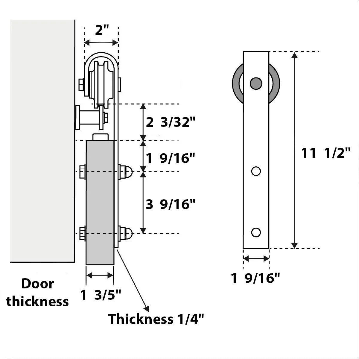 Barn Door 30 x 80 inches with Hardware V19727