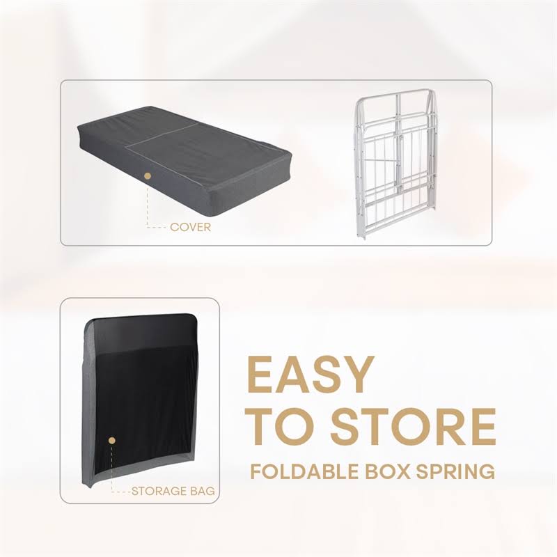 Twin Box Spring Metal Gray X8445