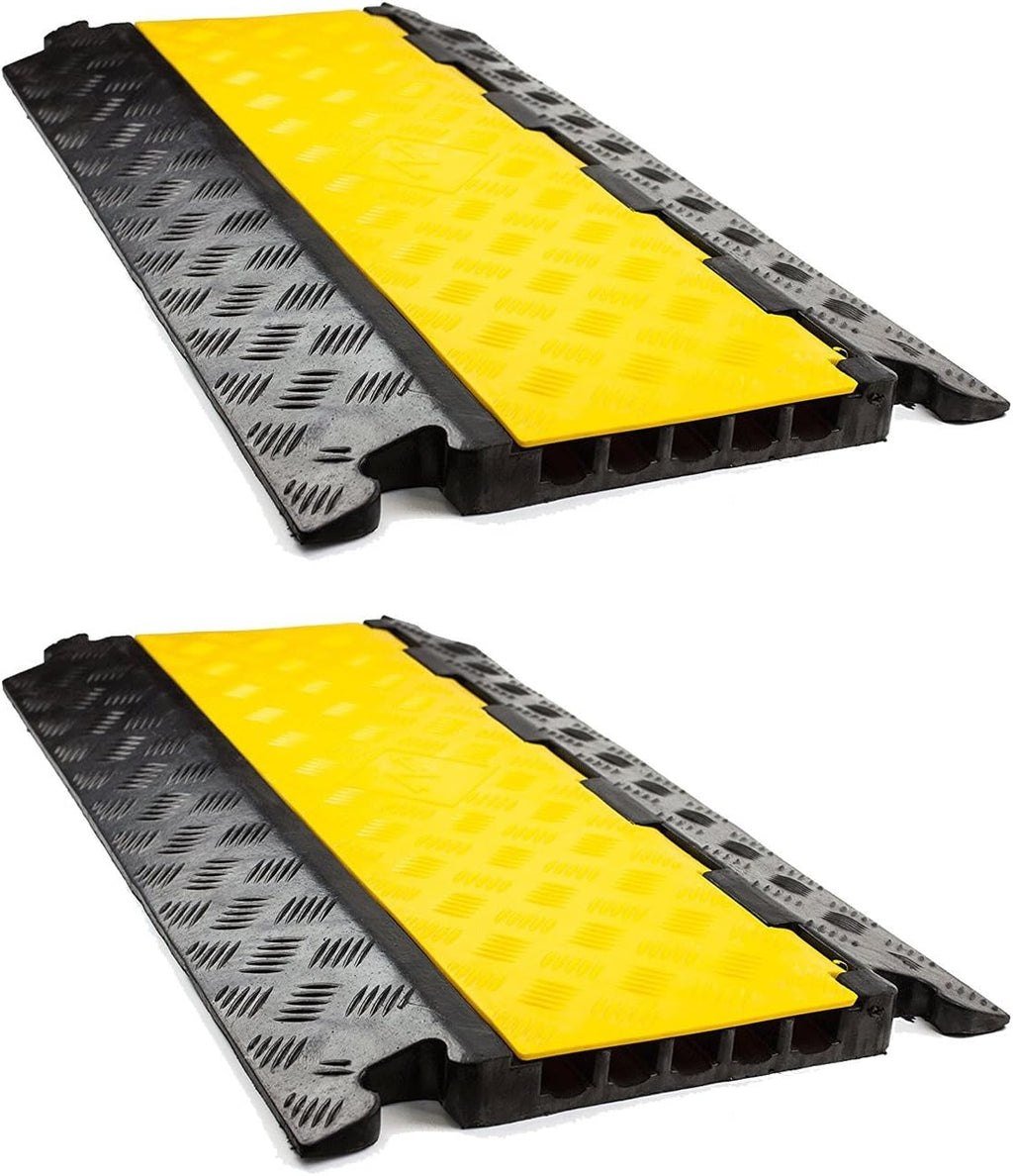 5 Channel Rubber Cable Protector Ramp, Qty:2 W47852