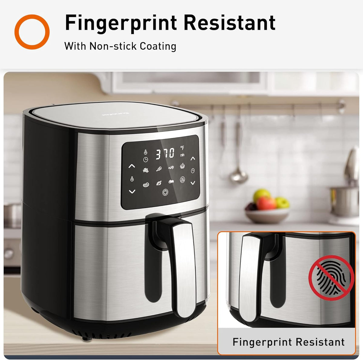 5.8Qt Air Fryer Toaster Oven with Cookbook and 4 Accessories R885
