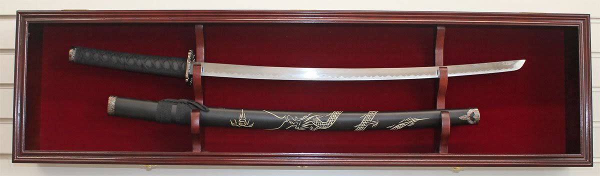 Lockable Sword Display Case Cabinet G387