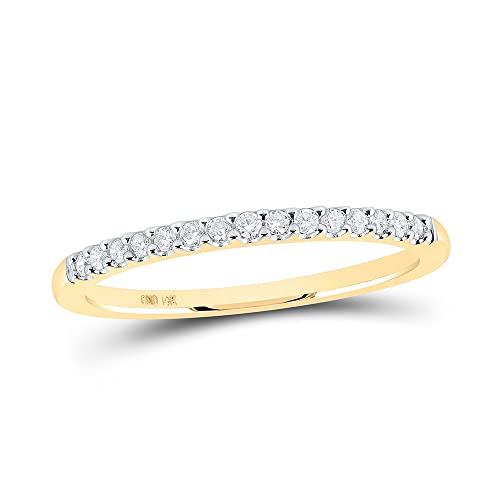 14kt Yellow Gold Diamond Band Ring Size 7.5 R66429