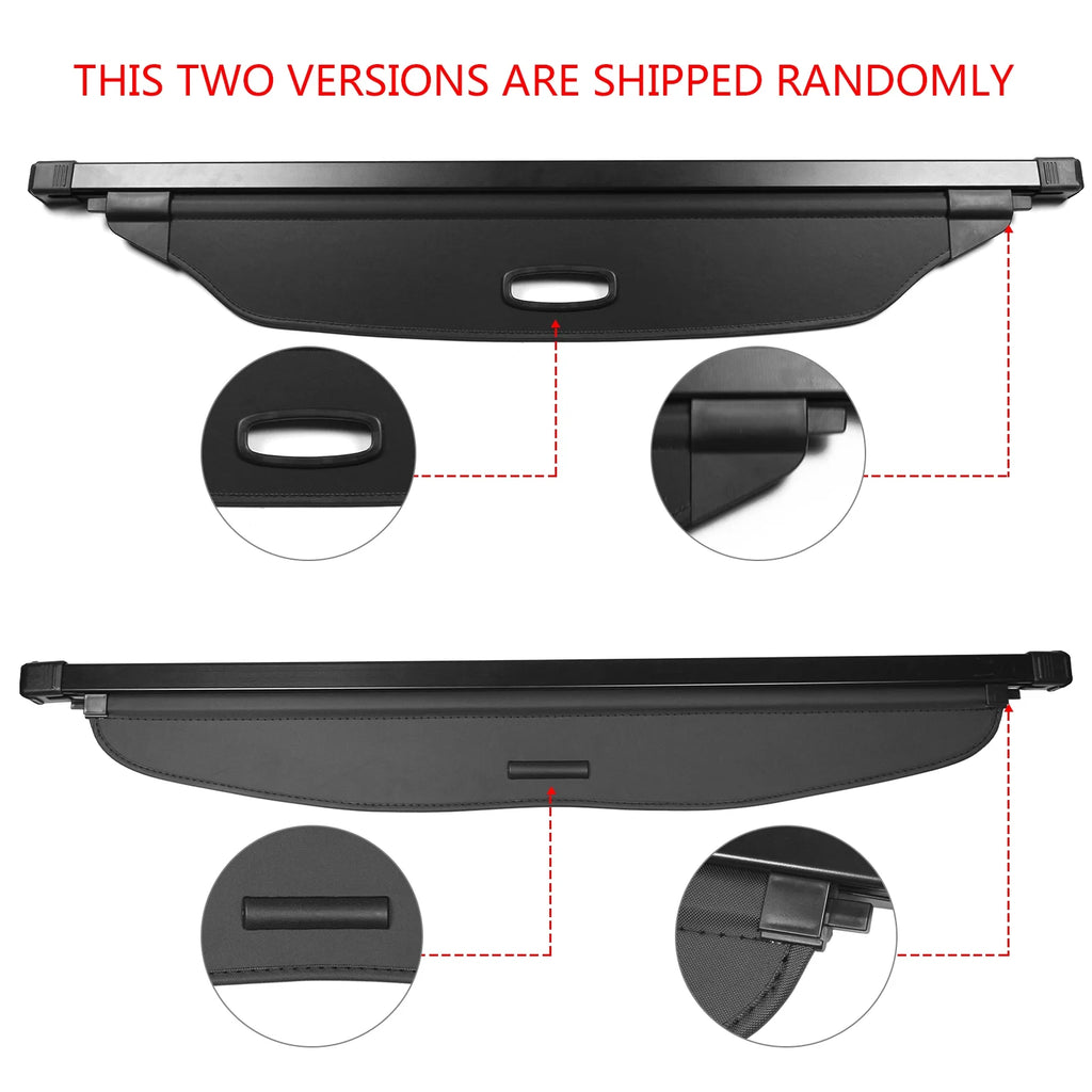 Tonneau Cargo Shade Cover Black Vinyl Aluminum Rod I828687