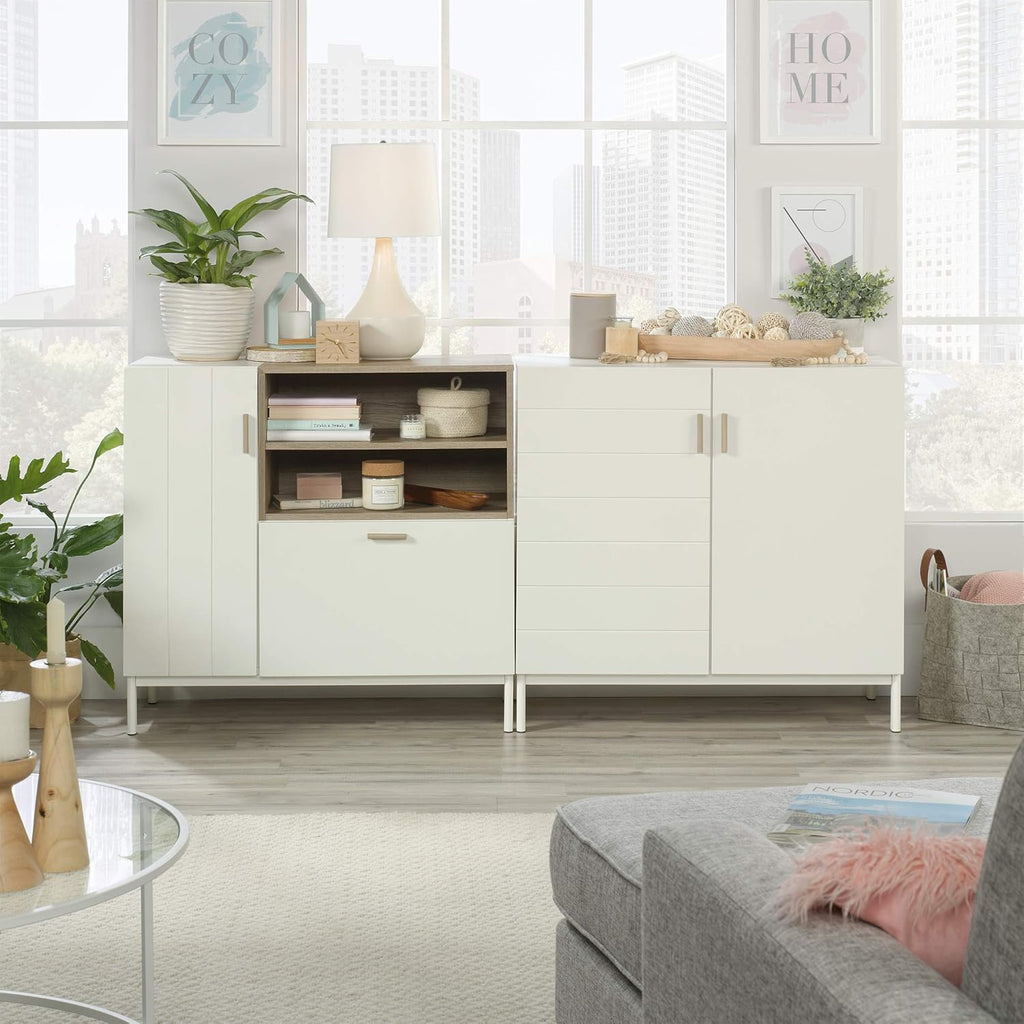 White Finish Credenza D832