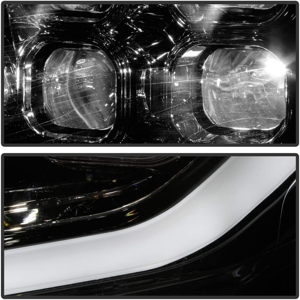 Chrome LED Quad Projector Headlights Headlamps for 2014-2017 Toyota Tundra SR SR5 B664370