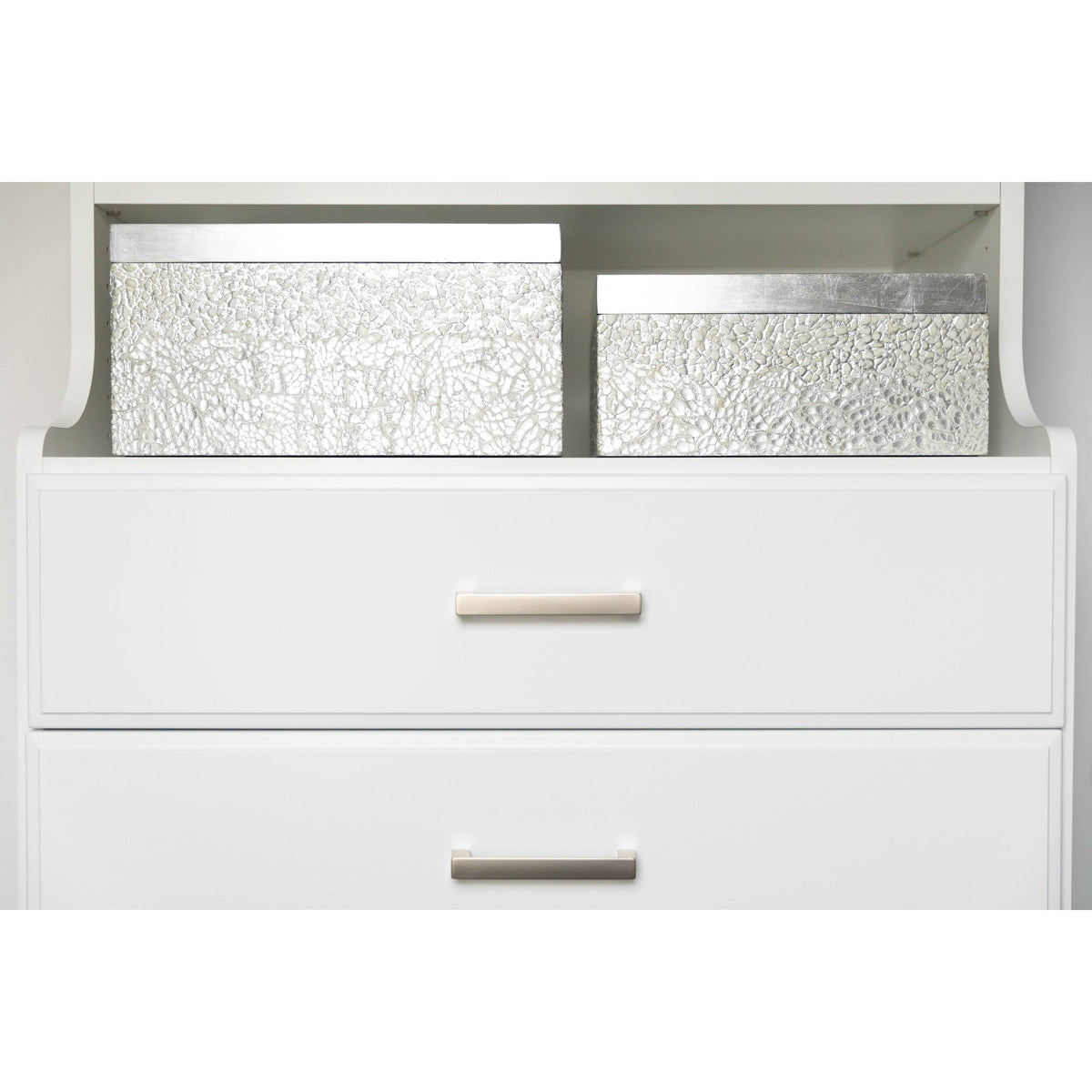 Silver Rectangular Boxes, Set of 2 M347