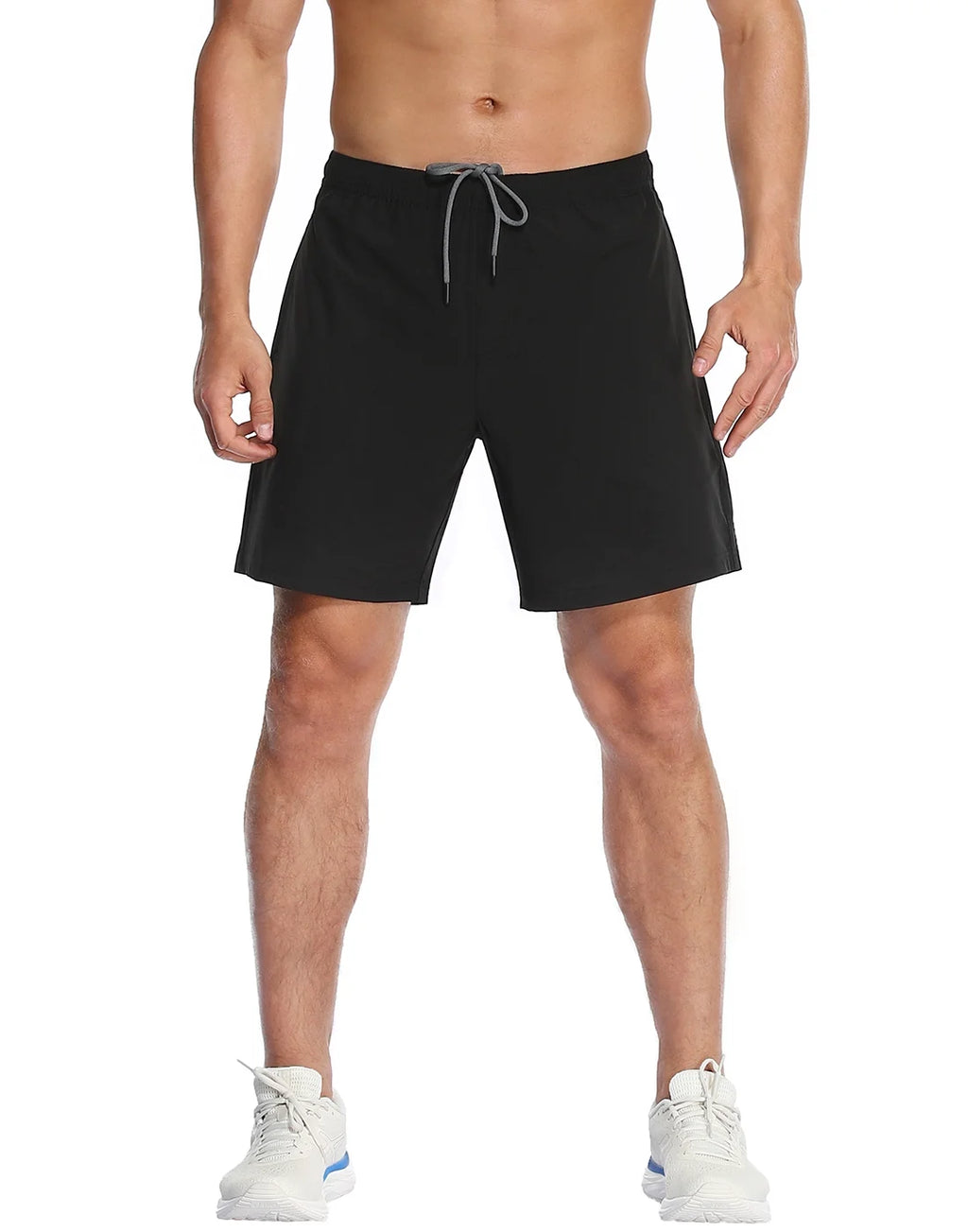 Mens 7 inch Inseam Workout Shorts with Compression Liner U5477
