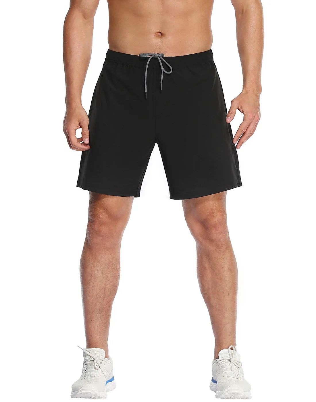 Mens 7 inch Inseam Workout Shorts with Compression Liner U5477